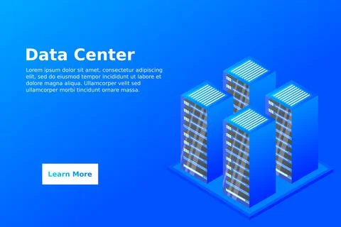 Mainframe, powered server, high technology concept, data center, cloud data s Stock Illustration