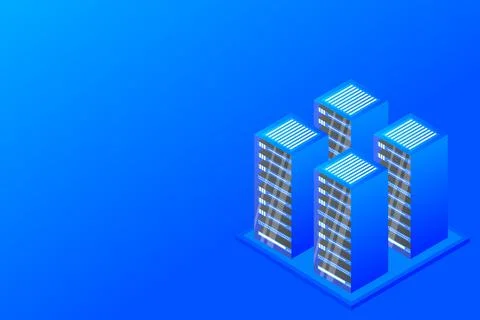 Mainframe, powered server, high technology concept, data center, cloud data s Illustrazione stock