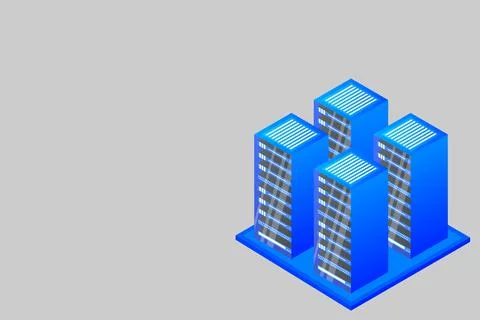 Mainframe, powered server, high technology concept, data center, cloud data s Stock Illustration