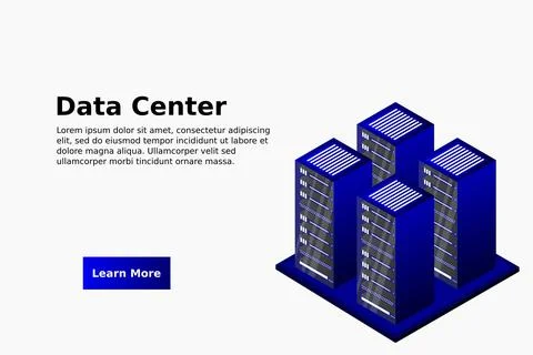 Mainframe, powered server, high technology concept, data center, cloud data s Stock Illustration