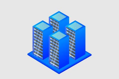 Mainframe, powered server, high technology concept, data center, cloud data s Stock Illustration