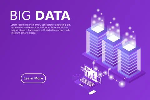 Mainframe, powered server, high technology concept, data center, cloud data s Stock Illustration