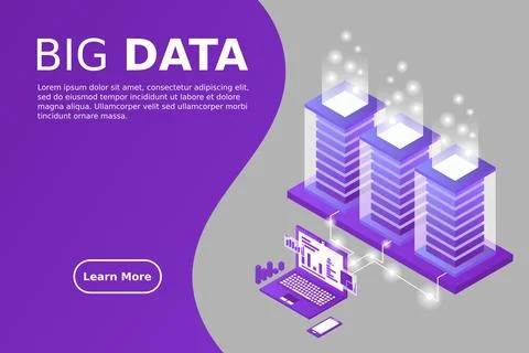 Mainframe, powered server, high technology concept, data center, cloud data s Stock Illustration