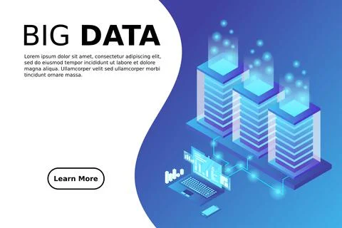 Mainframe, powered server, high technology concept, data center, cloud data s Stock Illustration