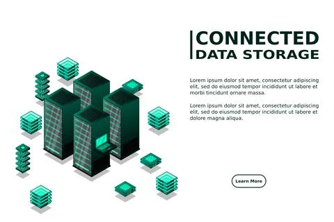 Mainframe, powered server, high technology concept, data center, cloud data s 库存插图