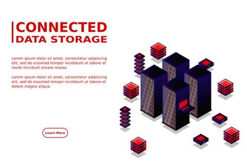Mainframe, powered server, high technology concept, data center, cloud data s Stock Illustration