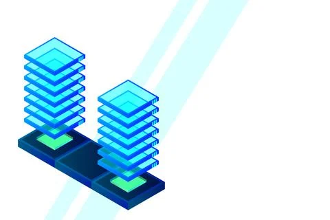 Mainframe, powered server, high technology concept, data center, cloud data s 스톡 일러스트
