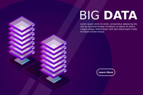 Mainframe, powered server, high technology concept, data center, cloud data s Stock Illustration