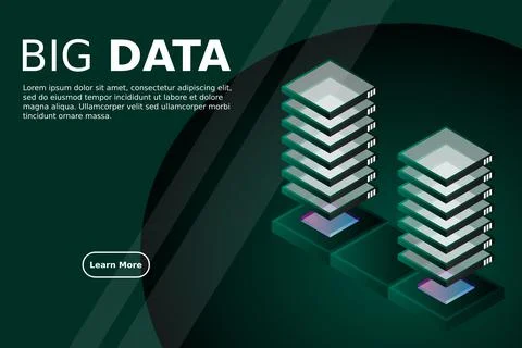 Mainframe, powered server, high technology concept, data center, cloud data s 스톡 일러스트
