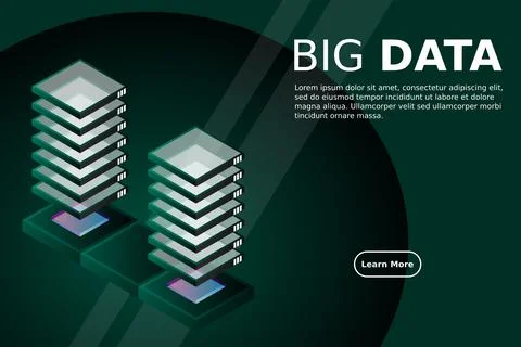 Mainframe, powered server, high technology concept, data center, cloud data s Stock Illustration