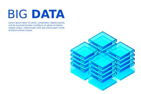 Mainframe, powered server, high technology concept, data center, cloud data s Stock Illustration