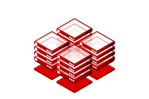 Mainframe, powered server, high technology concept, data center, cloud data s Illustrazione stock