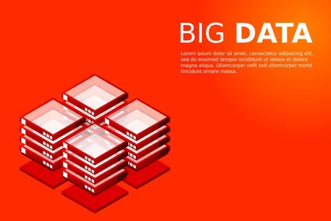 Mainframe, powered server, high technology concept, data center, cloud data s Illustrazione stock