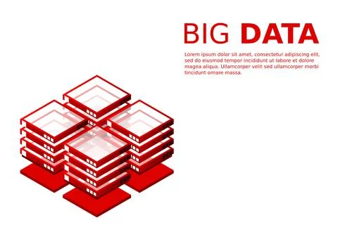 Mainframe, powered server, high technology concept, data center, cloud data s Illustrazione stock