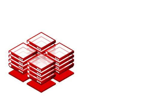 Mainframe, powered server, high technology concept, data center, cloud data s Stock Illustration