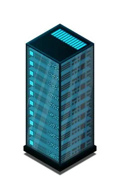 Mainframe, powered server, high technology concept, data center, cloud data s 스톡 일러스트