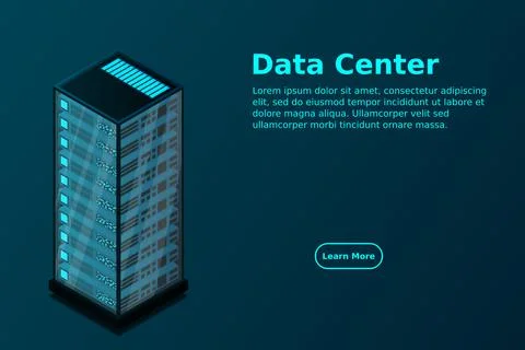 Mainframe, powered server, high technology concept, data center, cloud data s イラスト素材