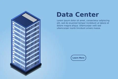 Mainframe, powered server, high technology concept, data center, cloud data s 스톡 일러스트