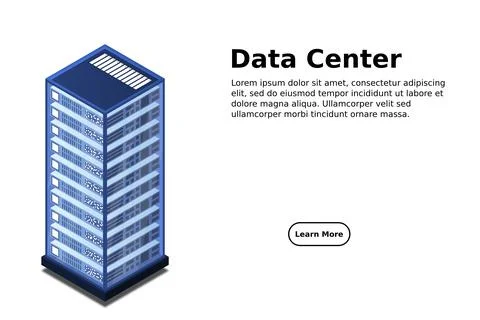 Mainframe, powered server, high technology concept, data center, cloud data s 库存插图