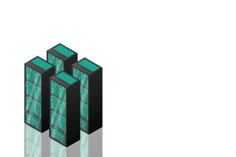 Mainframe, powered server, high technology concept, data center, cloud data s 스톡 일러스트