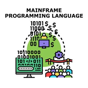 Mainframe programming language developing new software solutions イラスト素材