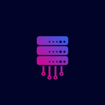 Mainframe, server, cloud data storage icon Illustrazione stock