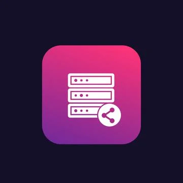 Mainframe, server, shared hosting icon Stock Illustration
