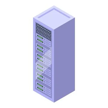 Mainframe server unit hosting cloud computing services 스톡 일러스트