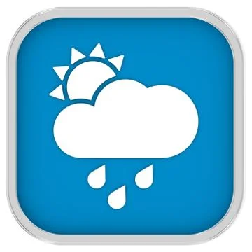 Mainly cloudy with considerable amount of rain sign Ilustración de archivo