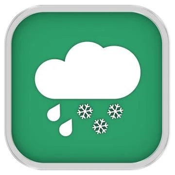 Mainly cloudy with considerable amount of rain and snow sign Ilustración de archivo
