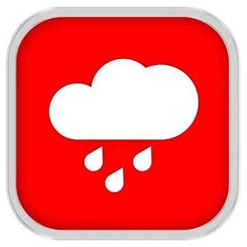Mainly cloudy with considerable amount of rain sign Stockillustratie