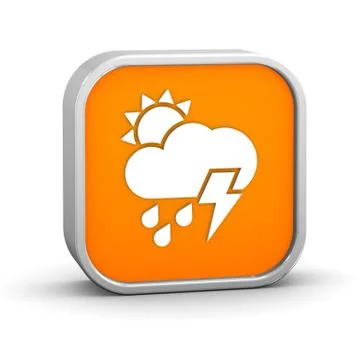 Mainly cloudy with considerable amount of rain and possibility of lightning s Stockillustratie