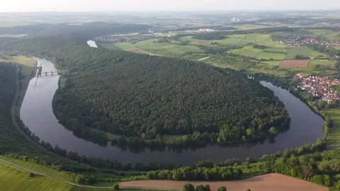 Mainschleife ('Main-Loop') at Urphar - [1080p/2K/30fps] - Circle-Right-Clip Stock Footage 243239729