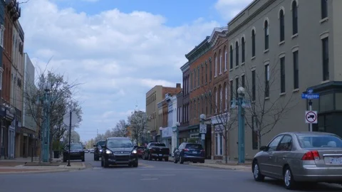 Mainstreet Intersection 4K Stock Footage 129358055