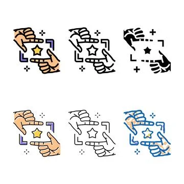 Maintain clean focus color icon vector Stock Illustration