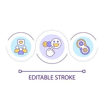 Maintain customer experience loop concept icon Stock Illustration