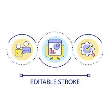 Maintain new business loop concept icon Stock Illustration