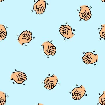 Maintain proper nail hygiene vector seamless pattern Stock Illustration