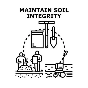 Maintain soil integrity concept vector illustration Stock Illustration