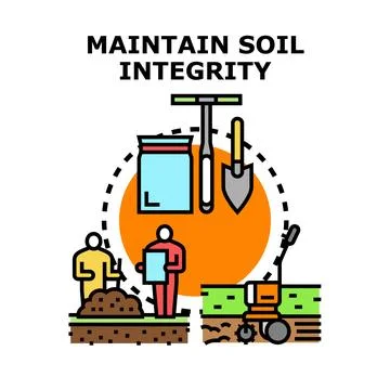 Maintain soil integrity concept vector illustration Stock Illustration