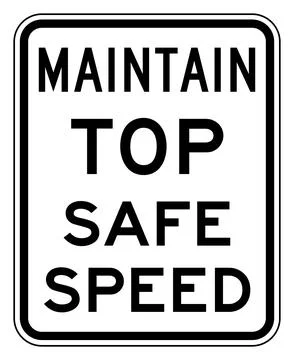 Maintain top safe speed sign, EM2-3, US road sign Stock Illustration