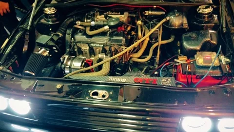 Maintained Car engine Stock-Footage 88325061