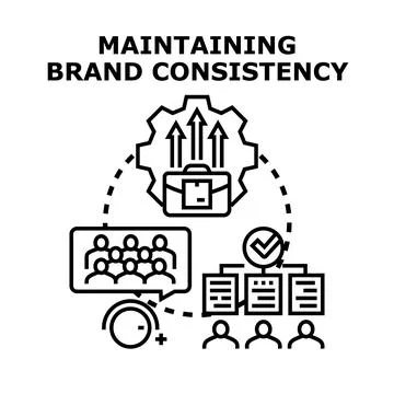 Maintaining brand consistency for business development and team collaboration Stock Illustration