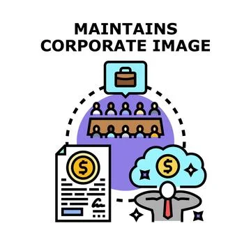 Maintaining corporate image concept vector illustration Stock Illustration
