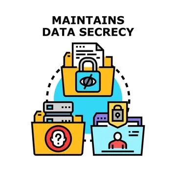 Maintaining data secrecy for secure information protection Stock Illustration