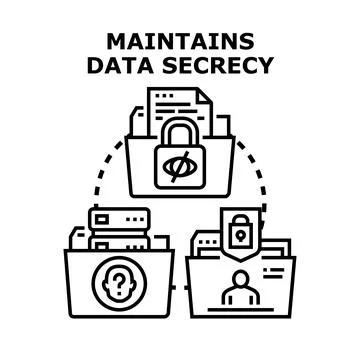 Maintaining data secrecy for secure information protection Stock Illustration