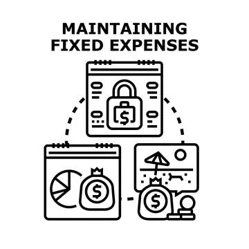 Maintaining fixed expenses vector concept illustration Stockillustratie