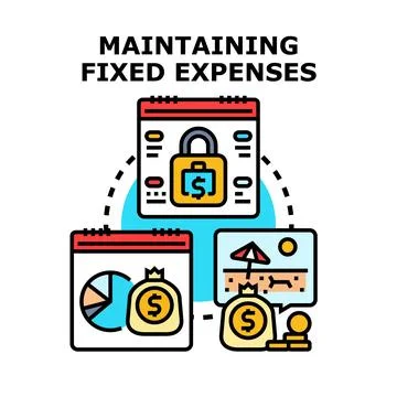 Maintaining fixed expenses vector concept illustration Stock Illustration