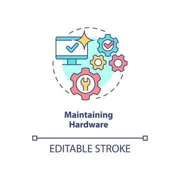 Maintaining hardware concept icon 库存插图