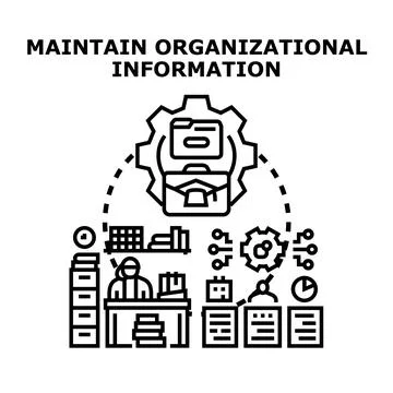 Maintaining organizational information in a digital system Stock Illustration